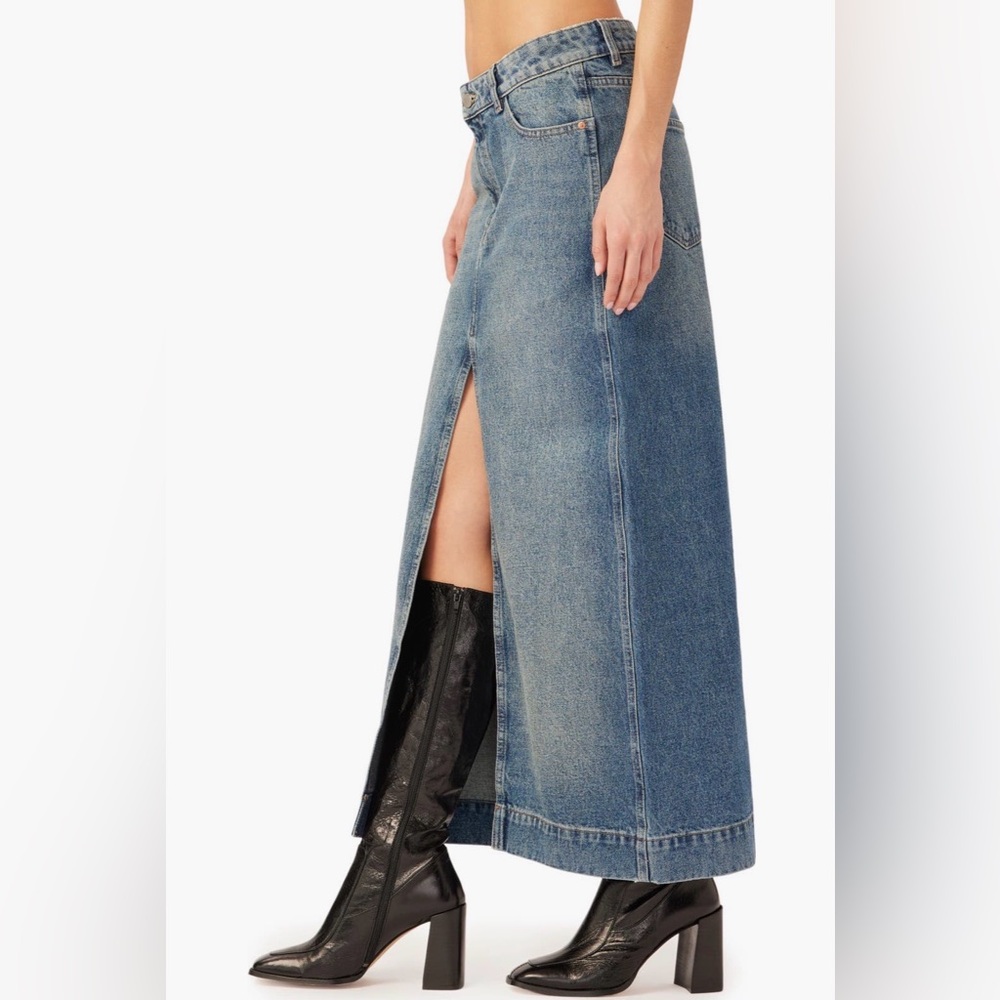 DL1961 Women's Blue Denim Maxi Skirt - Picture 4 of 9